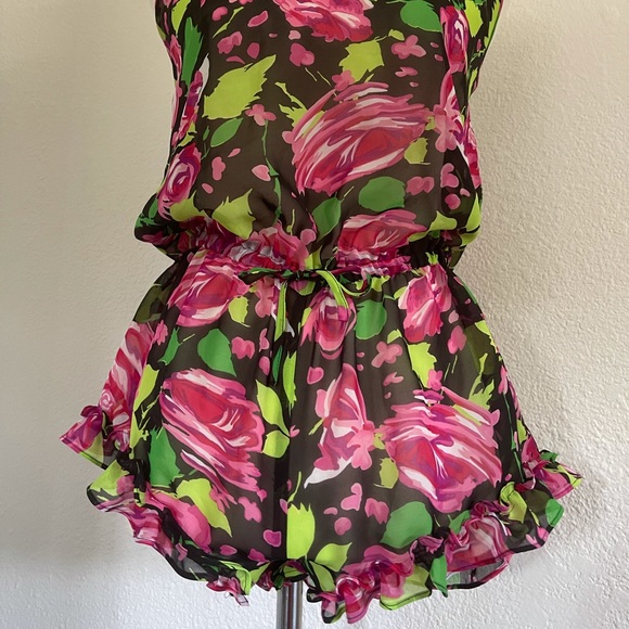 Betsey Johnson, floral, intimates romper - Picture 3 of 7